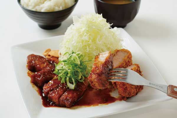 氷結熟成 雪乃豚の厚切りポークテキかつ お宝プレート